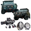 Rockarmor gt hoop bullbar combo pack with synthetic winch rope for Toyota Prado 150 2017 plus front off-road protection