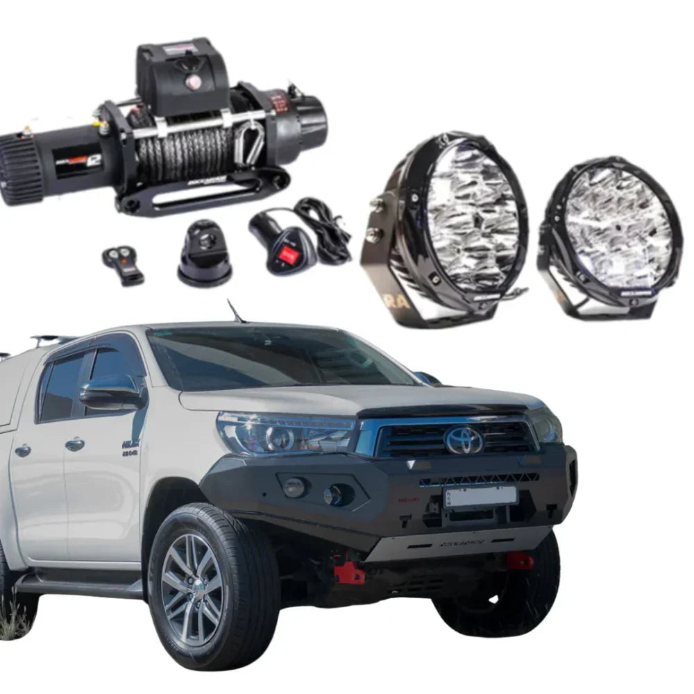 Rockarmor Gt Hoopless Steel Bullbar Combo - Toyota  Hilux N80 Bullbar 2015 -2020