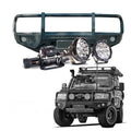 Rockarmor gt steel hoop bullbar combo pack in black steel for toyota landcruiser 76 78 79 2007-2023 full bar replacement