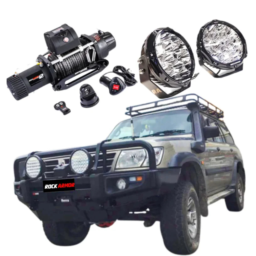 Rockarmor Premium Bullbar Frontal Combo To Suit Nissan Patrol Gu1 97- 09/2004 (Full Bar Replacement)