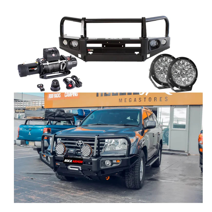 Rockarmor Premium Bullbar Frontal Combo To Suit Toyota Landcruiser 200 Series 2007-2015 (Bumper Cut)