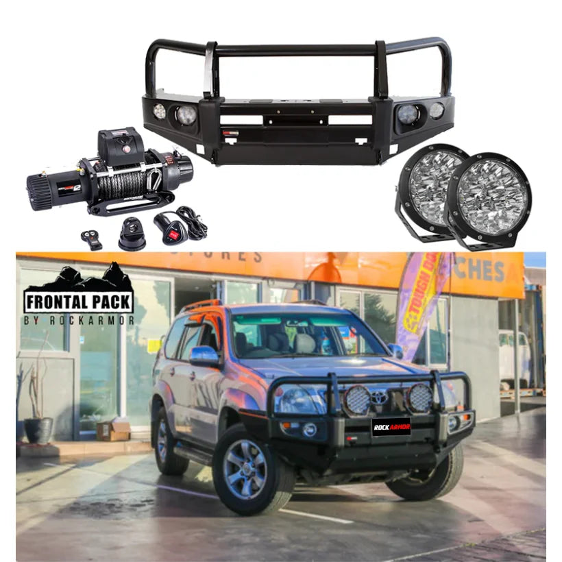 Rockarmor Premium Bullbar Frontal Combo To Suit Toyota Prado 120 2003-2009  (Full Bar Replacement)