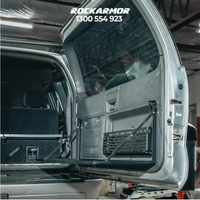 Rockarmor Rear Folding Table  And Pantry To Suit Prado 120