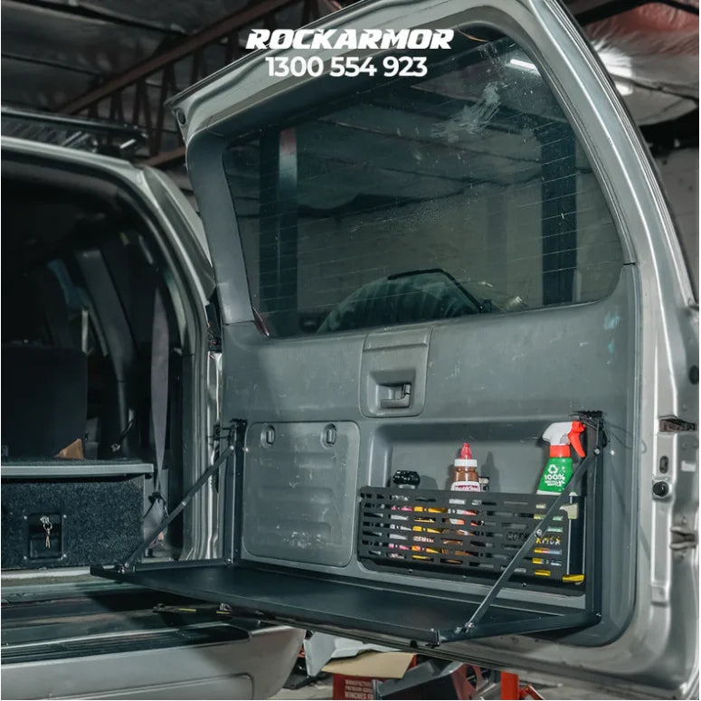 Rockarmor Rear Folding Table  And Pantry To Suit Prado 120