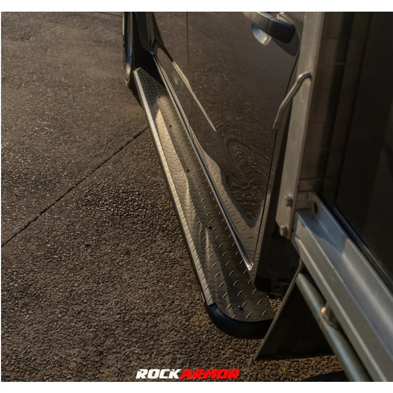 Rockarmor Steel Rockslider Side Steps To Suit Mazda Bt50 Dual Cab/Extra Cab 2012-2020