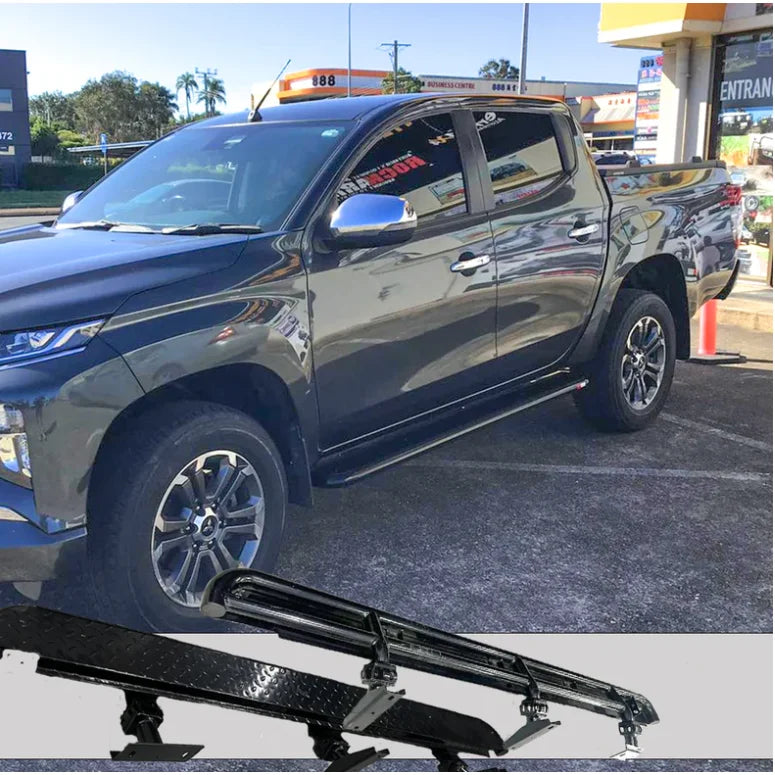 Rockarmor Steel Rockslider Side Steps To Suit Mitsubishi Triton MV